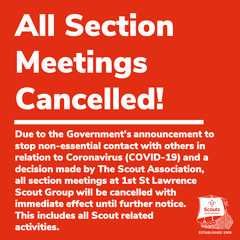 ALL SECTION MEETINGS CANCELLED!
